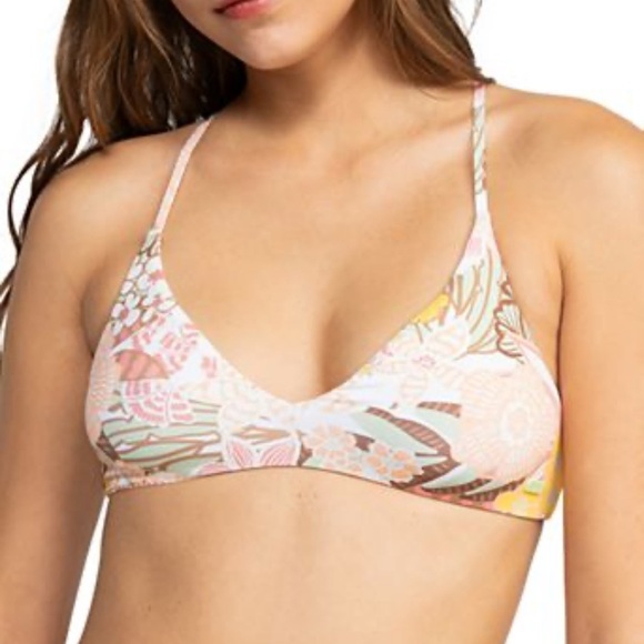 NWT Roxy Reversible Bikini Top M - Picture 1 of 4